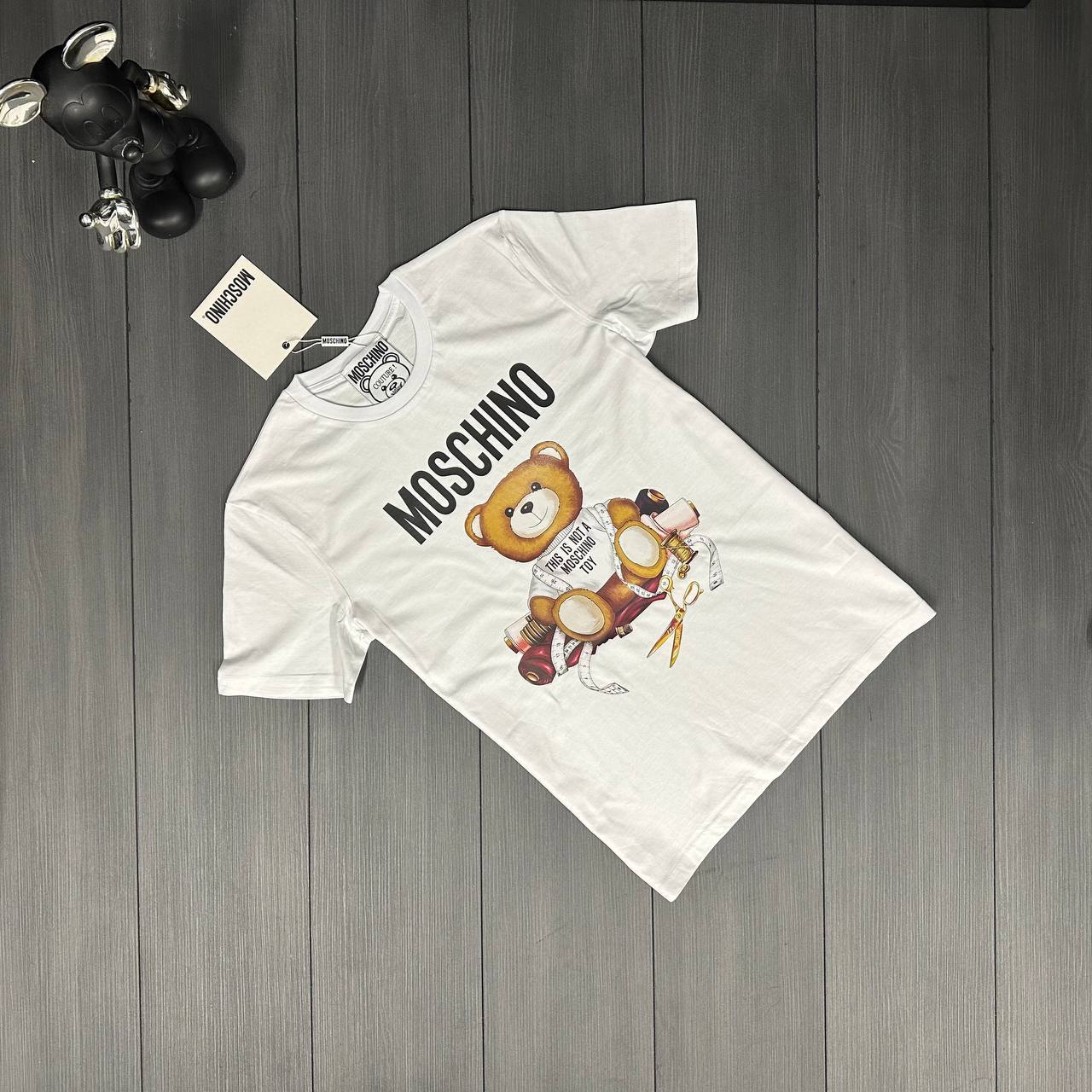 Moschino Sartorial Teddy Bear Short Sleeve Men's Women's T-Shirts in 2 Colors Reps Sale UK Best Quality AAA Replica