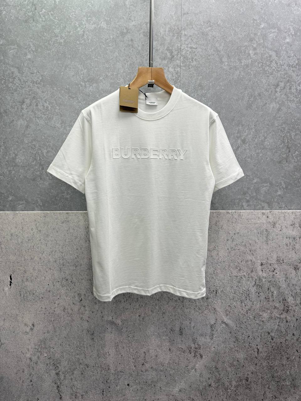 Burberry Tonal Logo Print Short Sleeve Men's Women's T-Shirts in 2 Colors Reps Sale UK Best Quality AAA Replica