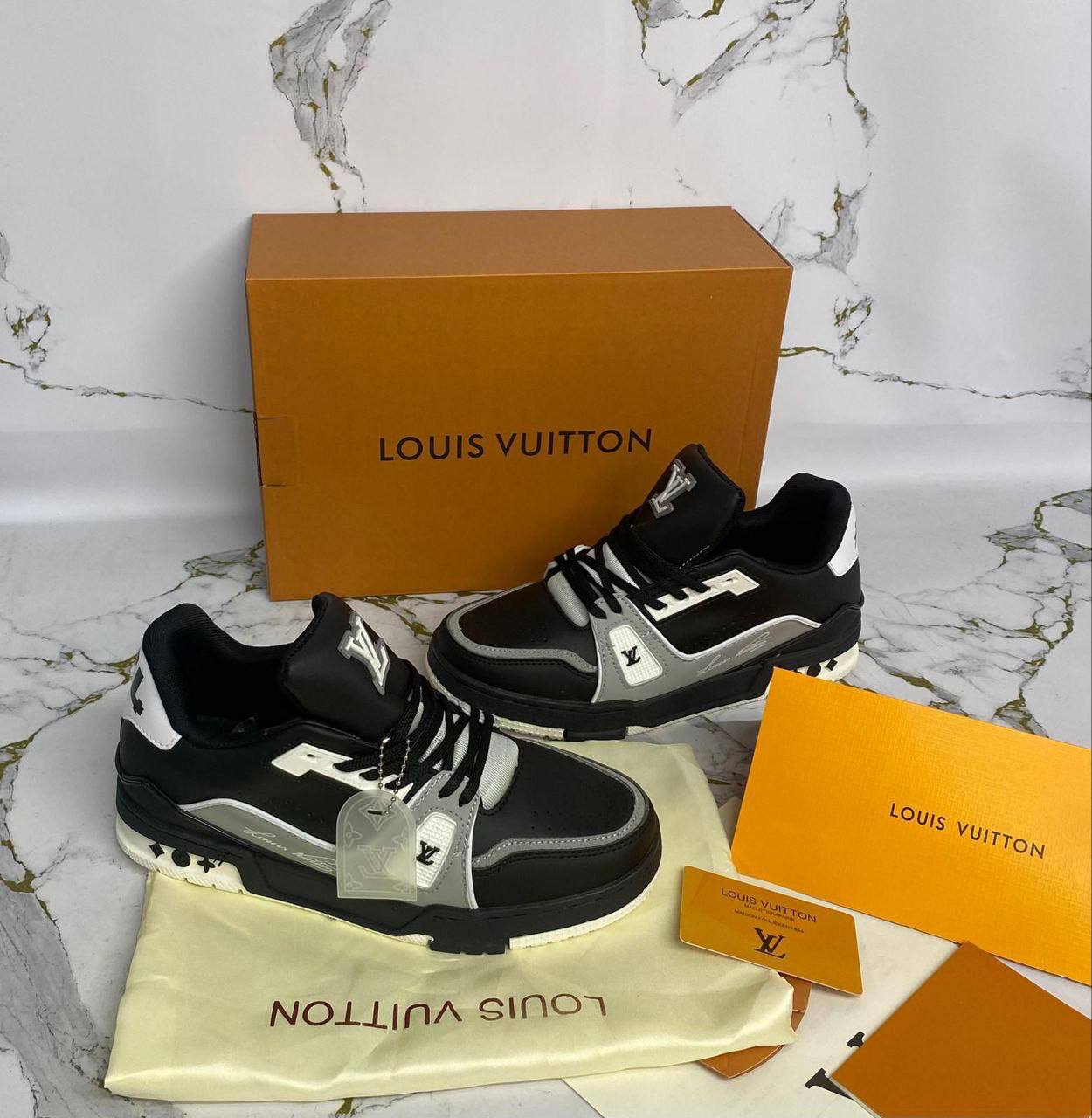 Louis Vuitton LV "Black Grey White" 1AAHS3 Men's Trainers Reps Sale UK Best Quality AAA Replica