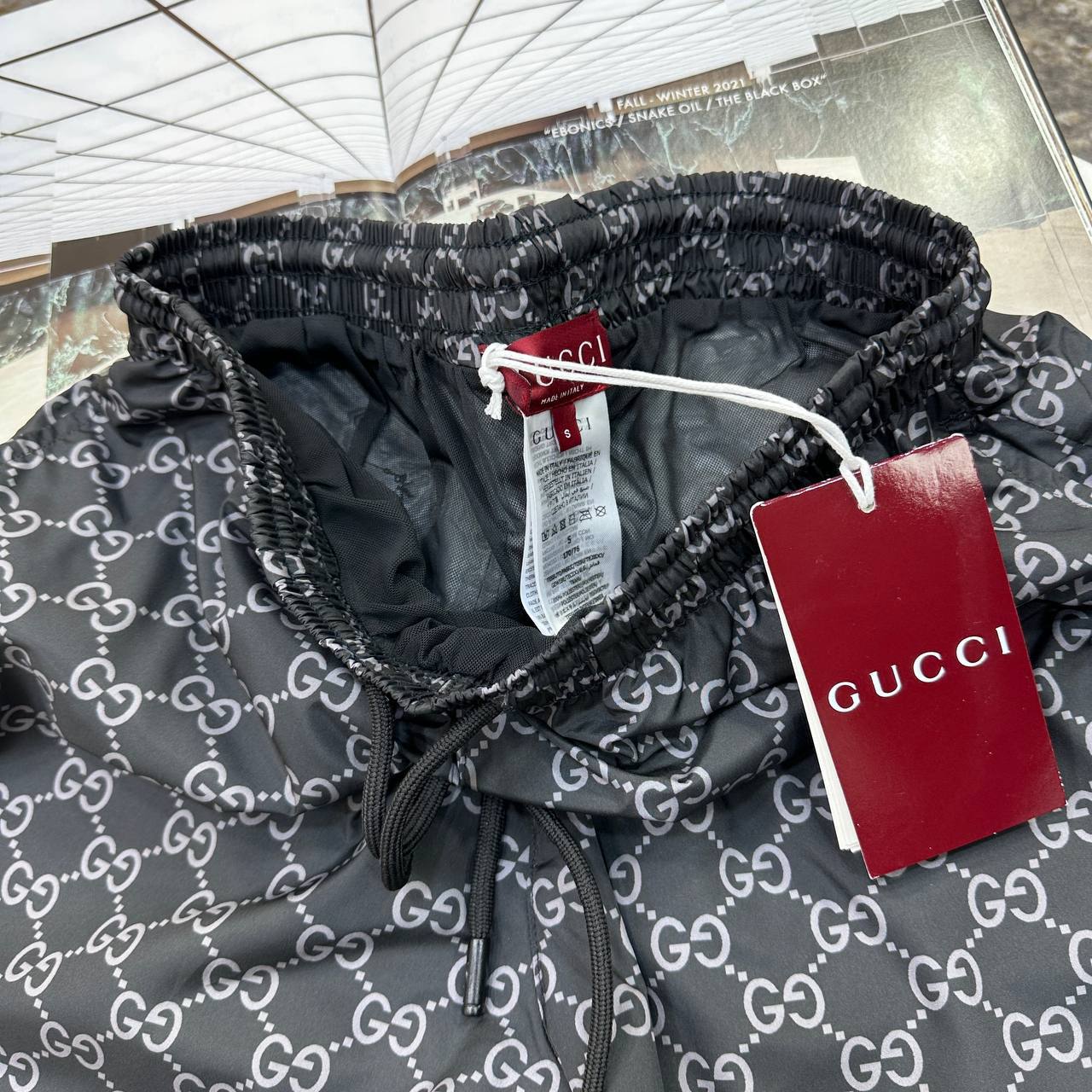 Gucci GG Monogram Printed Tech Swim Shorts in Different Colors Men's Reps Sale UK Best Quality AAA Replica