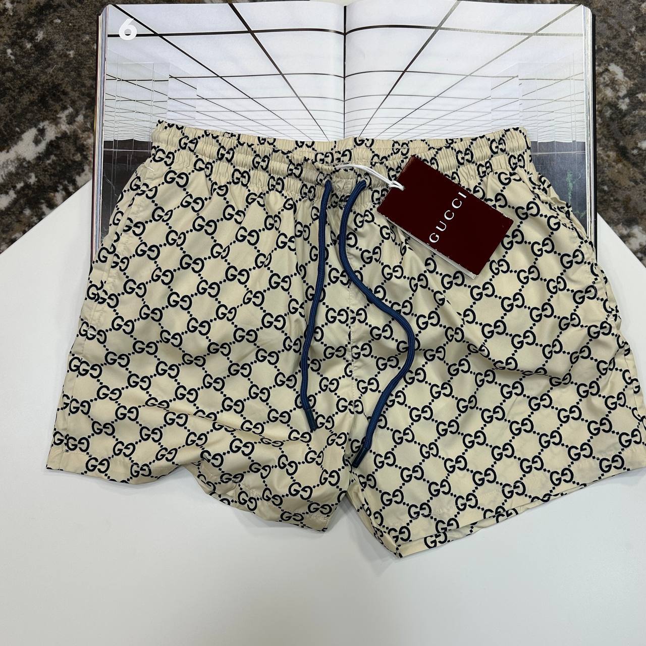 Gucci GG Monogram Printed Tech Swim Shorts in Different Colors Men's Reps Sale UK Best Quality AAA Replica