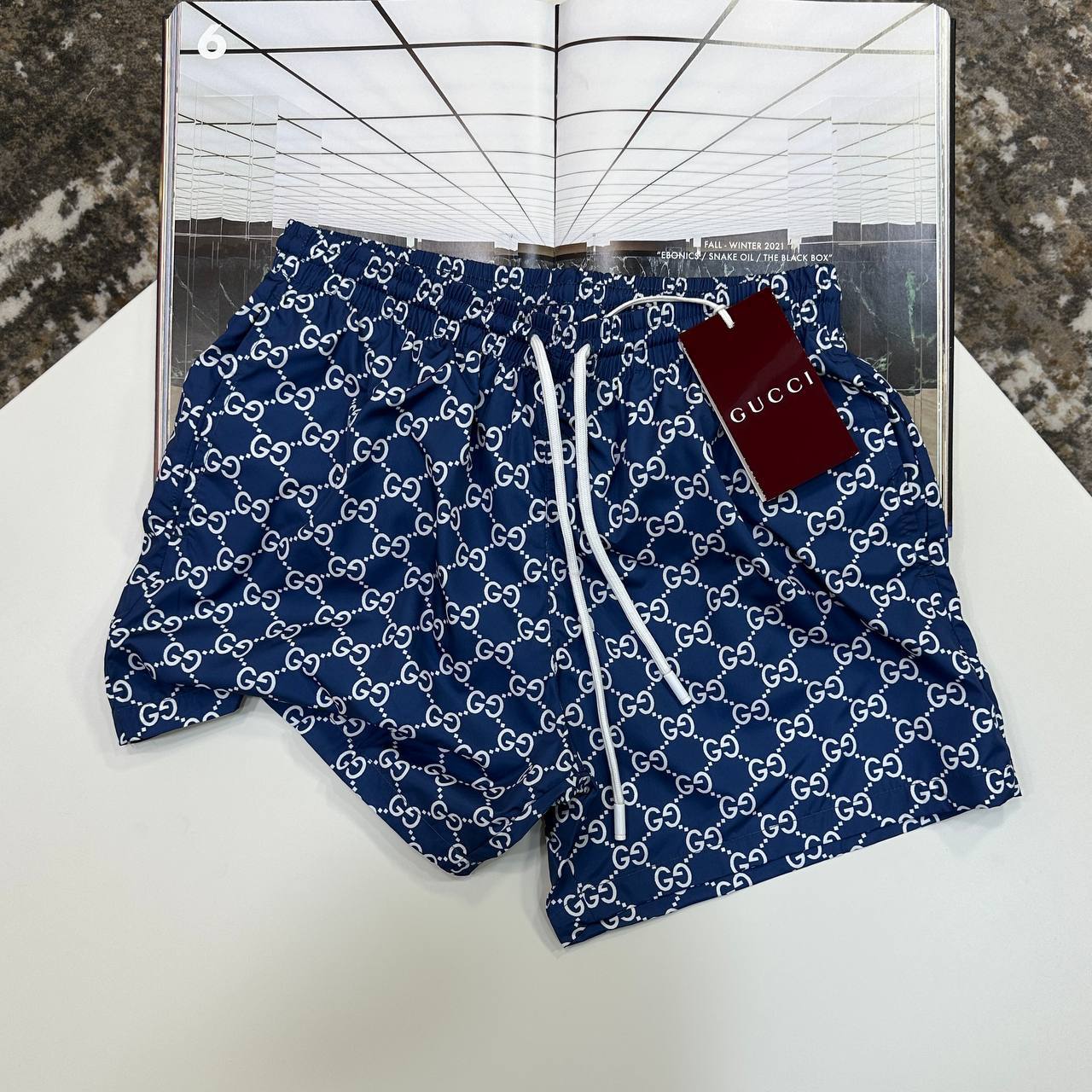 Gucci GG Monogram Printed Tech Swim Shorts in Different Colors Men's Reps Sale UK Best Quality AAA Replica