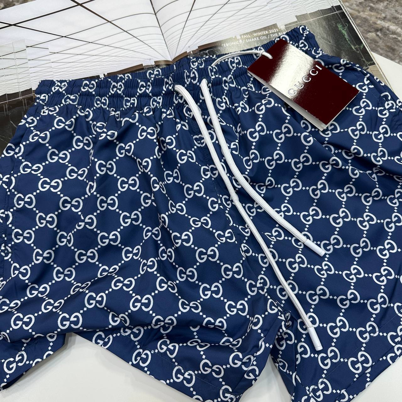 Gucci GG Monogram Printed Tech Swim Shorts in Different Colors Men's Reps Sale UK Best Quality AAA Replica