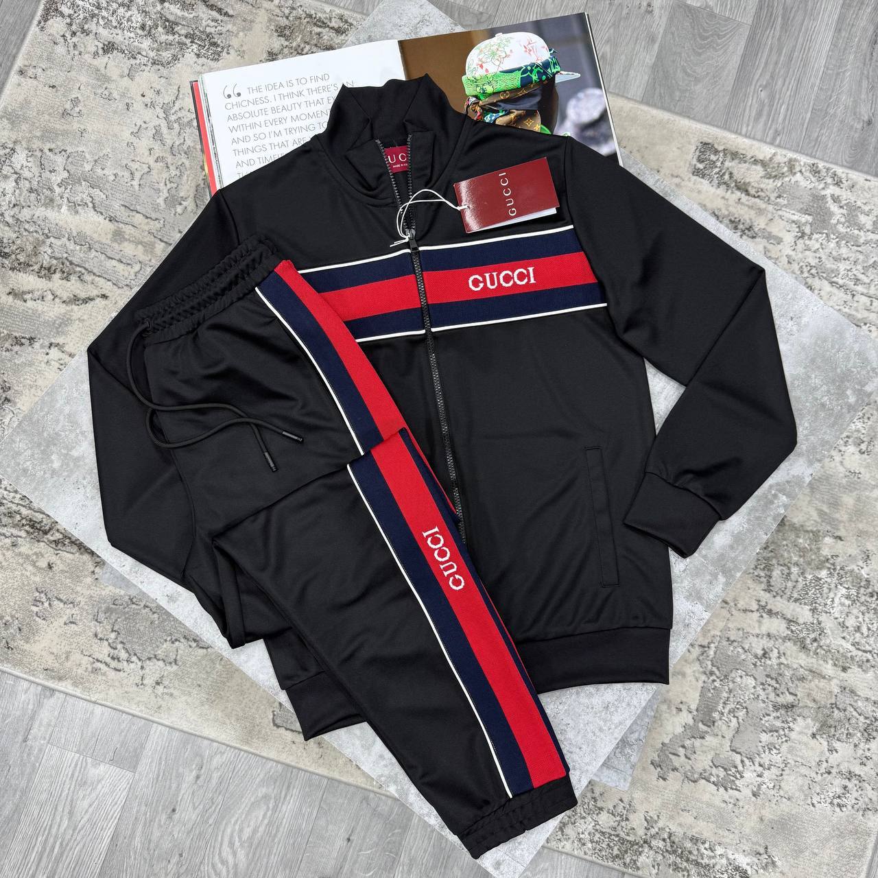 Gucci Neoprene Zipped Technical Men's Tracksuits in 2 Colors Reps UK Best Quality AAA Replica