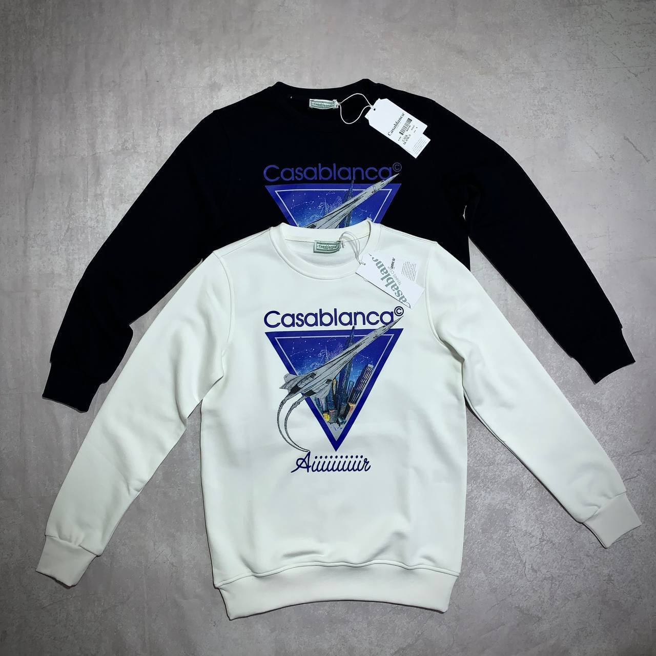 Casablanca "Aiiiiir" Graphic Crewneck Jumpers Men's Women's in 2 Colors Reps UK Best Quality AAA Replica