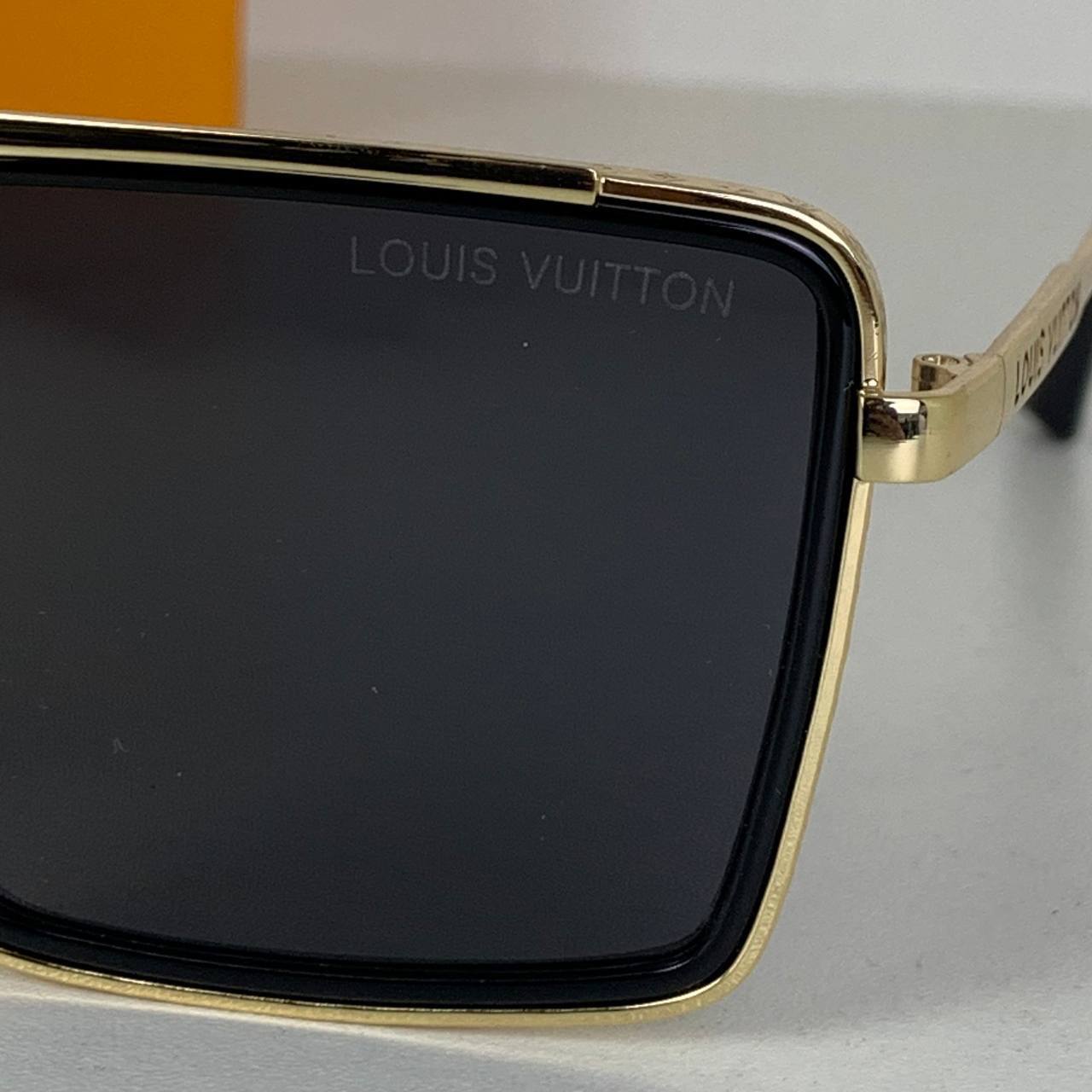 Louis Vuitton Evidence Metal Square Men's Sunglasses Z1584U Black/Gold Frame Reps UK Best Quality Sale AAA Replica