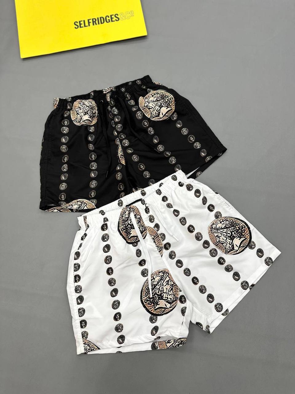 Dolce & Gabbana Ancient Roman Coin Print Swim Shorts in 2 Colors Men's Reps Sale UK Best Quality AAA Replica