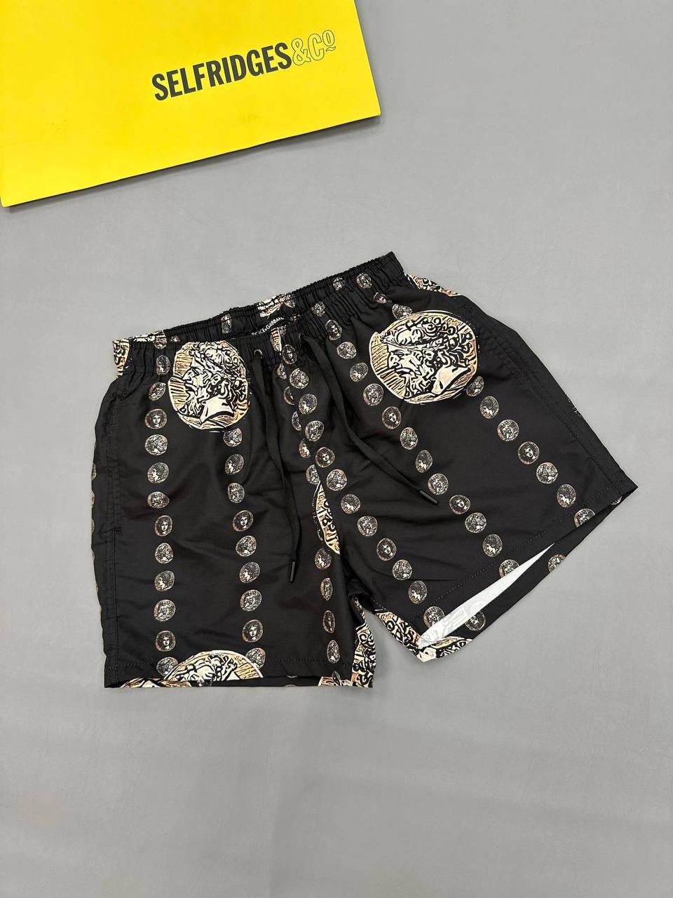 Dolce & Gabbana Ancient Roman Coin Print Swim Shorts in 2 Colors Men's Reps Sale UK Best Quality AAA Replica