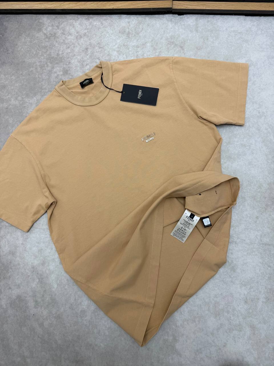 Fendi Small Embroidered Fendi Roma Logo T-Shirts in Different Colors Men's Women's Reps UK Best Quality AAA Replica