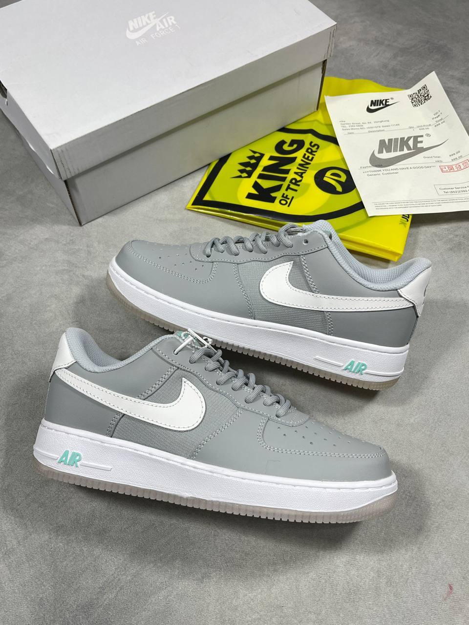 Nike Air Force 1 '07 Ref: FV0383-001 "Wolf Grey/Hyper" Sneakers Men's Reps Sale UK Best Quality AAA Replica