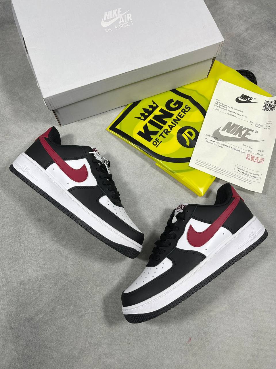 Nike Air Force 1 '07 "Black Dark Team Red" Ref: FZ4615-001 Sneakers Men's Reps Sale UK Best Quality AAA Replica