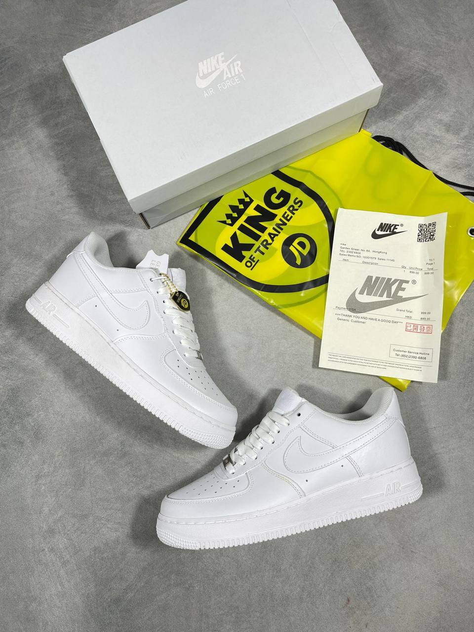 Nike Air Force 1 Low-Top Triple White Sneakers Men's Reps Sale UK Best Quality AAA Replica
