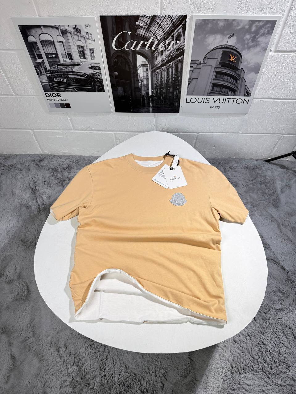 Moncler Logo-Patch Reversible Cotton Jersey Men's Women's T-Shirts in 2 Colors Reps UK Best Quality AAA Replica