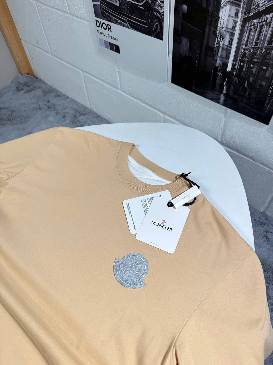 Moncler Logo-Patch Reversible Cotton Jersey Men's Women's T-Shirts in 2 Colors Reps UK Best Quality AAA Replica