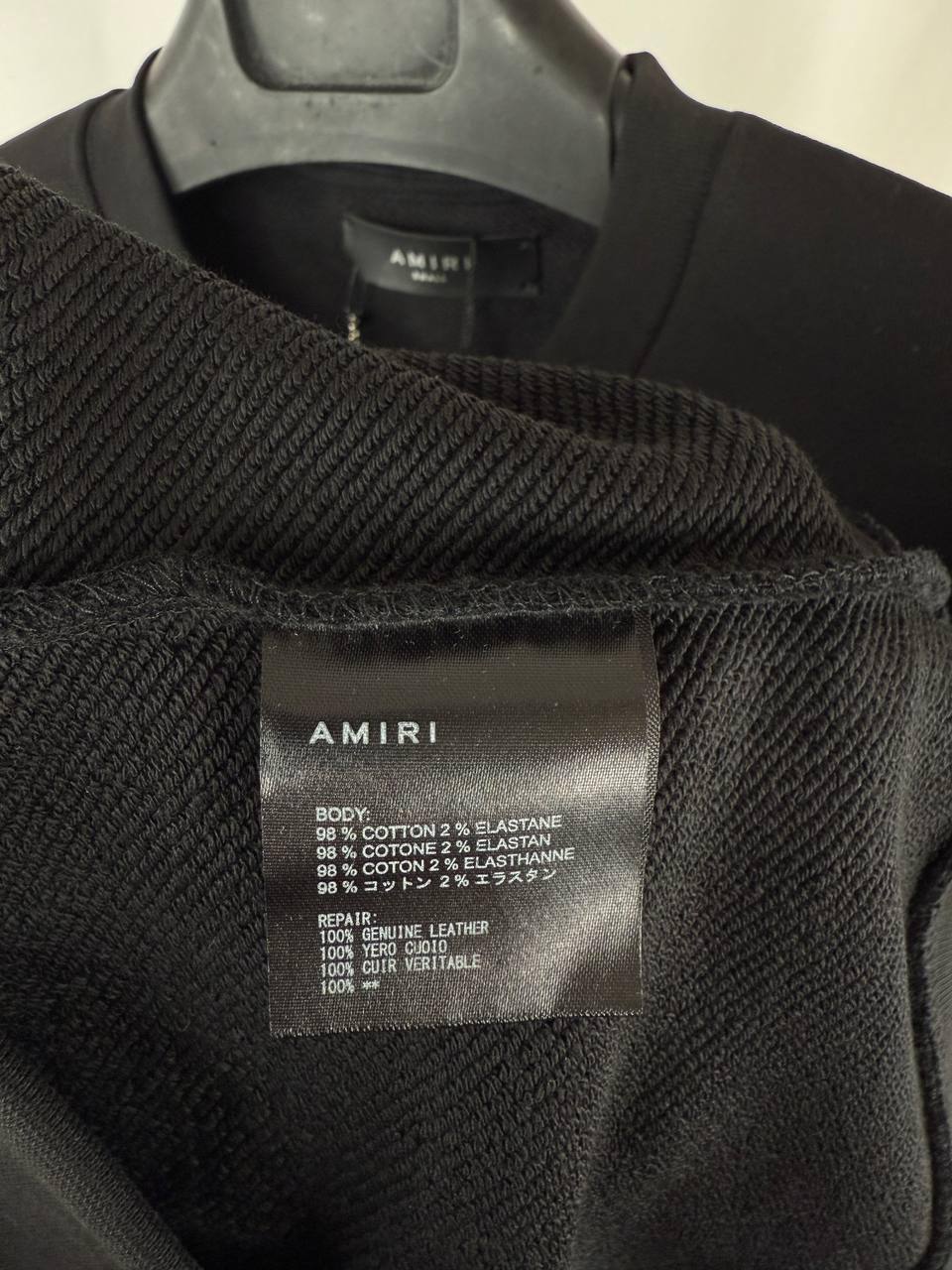 Amiri Varsity Style Embroidered "AMIRI" Logo Crewneck Men's Women's Jumpers in 2 Colors Reps UK Best Quality AAA Replica
