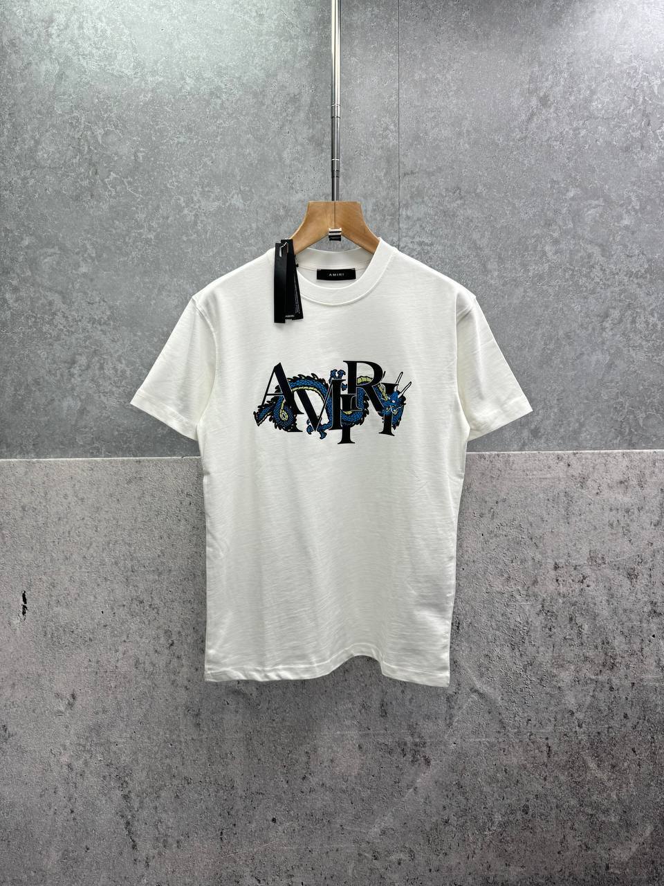 Amiri Dragon-Print Cotton-Jersey T-shirt Men's Women's in 2 Colors Reps UK Best Quality Sale AAA Replica