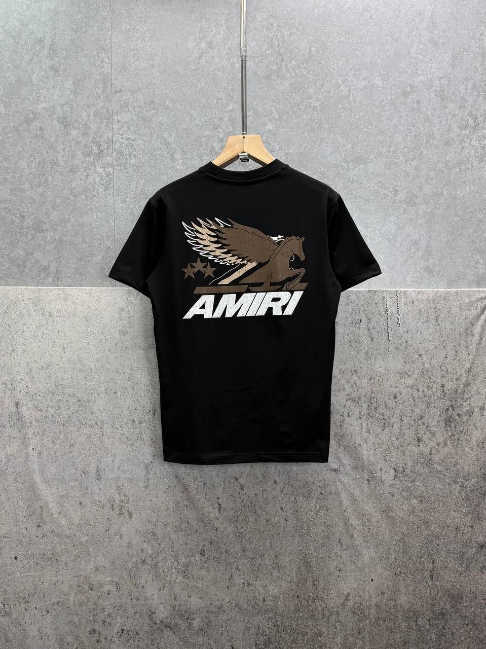 Amiri Vintage Pegasus Oversized Graphic Monogram Logo T-shirt Men's Women's in 2 Colors Reps UK Best Quality Sale AAA Replica