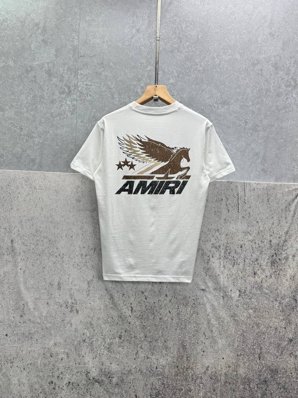 Amiri Vintage Pegasus Oversized Graphic Monogram Logo T-shirt Men's Women's in 2 Colors Reps UK Best Quality Sale AAA Replica