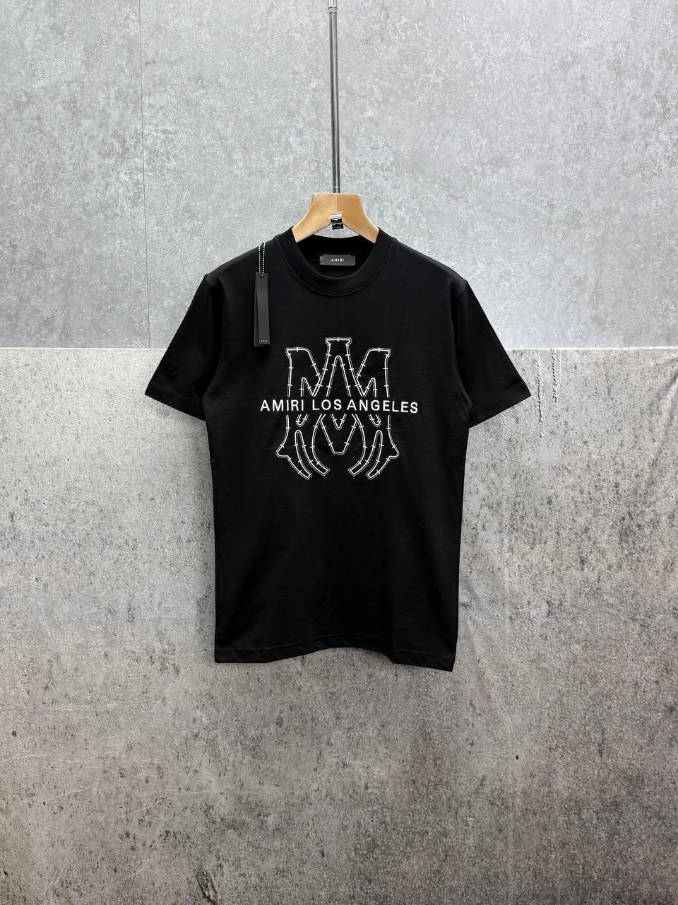 Amiri  "AMIRI LOS ANGELES" MA Graphic Monogram Logo T-shirt Men's Women's in 2 Colors Reps UK Best Quality Sale AAA Replica