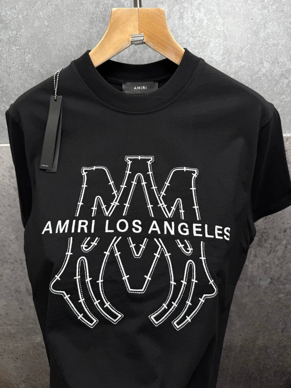 Amiri  "AMIRI LOS ANGELES" MA Graphic Monogram Logo T-shirt Men's Women's in 2 Colors Reps UK Best Quality Sale AAA Replica