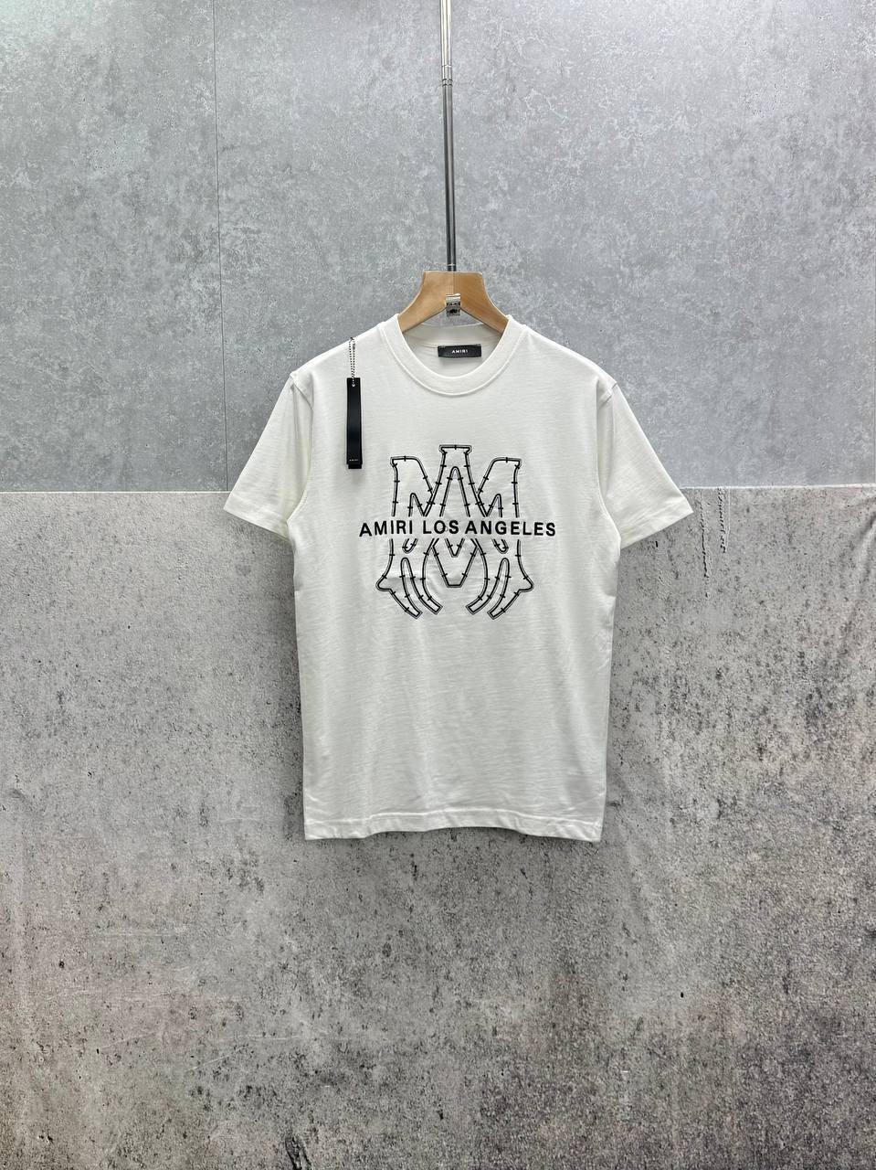 Amiri  "AMIRI LOS ANGELES" MA Graphic Monogram Logo T-shirt Men's Women's in 2 Colors Reps UK Best Quality Sale AAA Replica