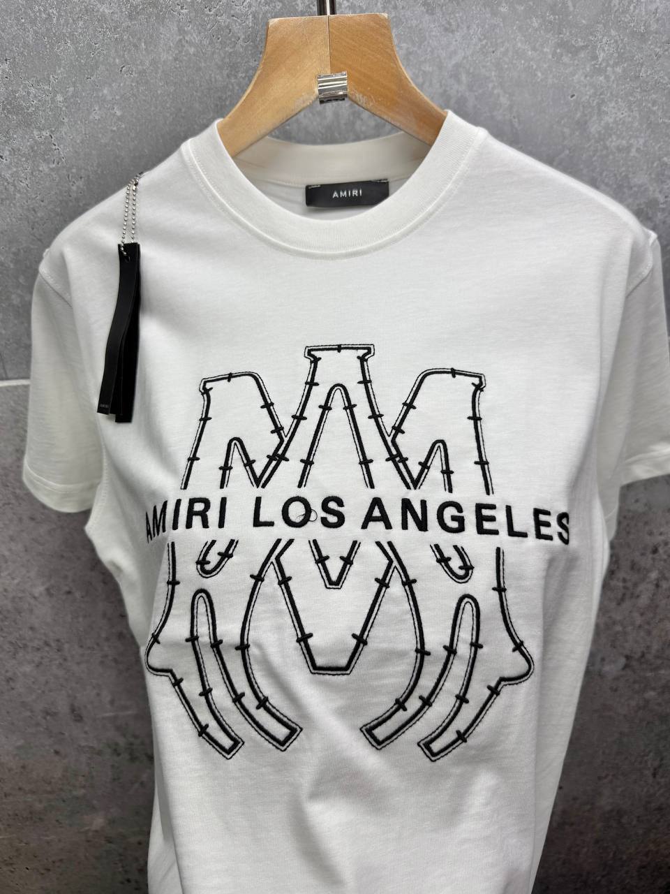 Amiri  "AMIRI LOS ANGELES" MA Graphic Monogram Logo T-shirt Men's Women's in 2 Colors Reps UK Best Quality Sale AAA Replica
