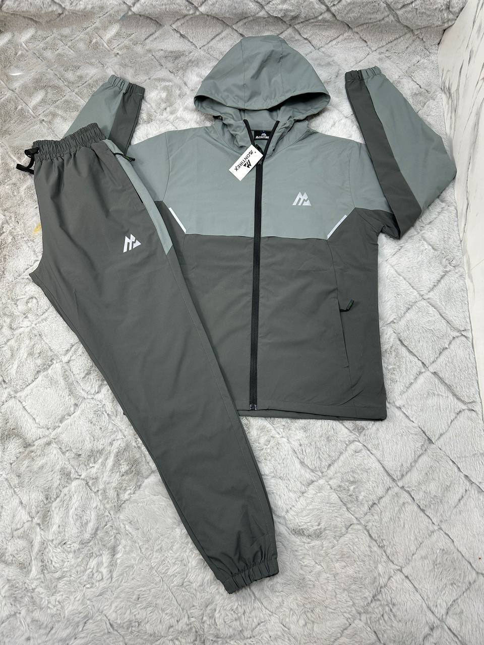 Montirex Two-Tone Windbreaker Tracksuit Men's in Grey Color Reps Sale Best Quality AAA Replica