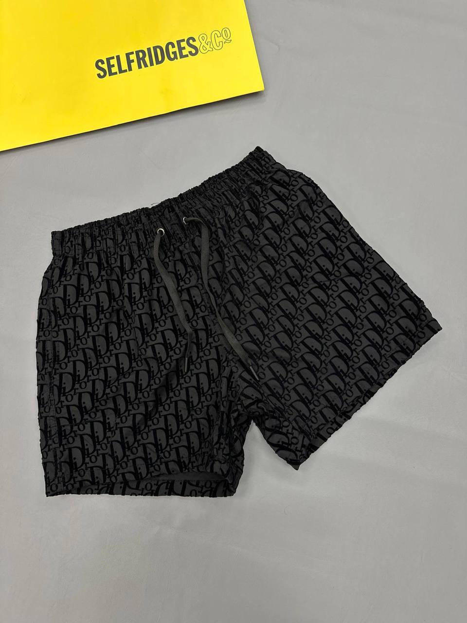 Christian Dior Graffiti Logo Swim Shorts Set Men's in Black Color Reps Sale UK Best Quality Sale AAA Replica