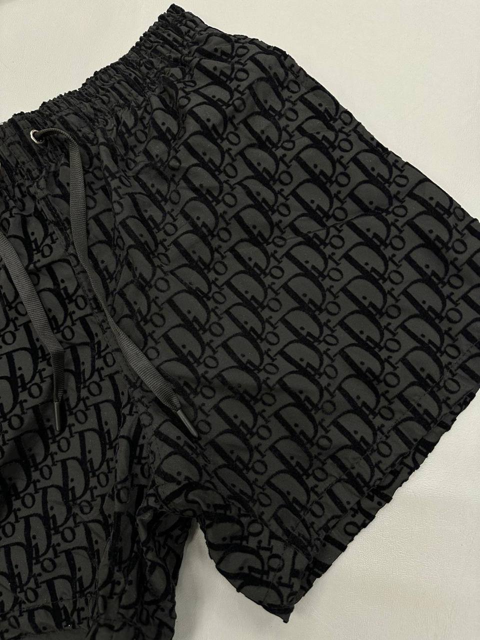 Christian Dior Graffiti Logo Swim Shorts Set Men's in Black Color Reps Sale UK Best Quality Sale AAA Replica