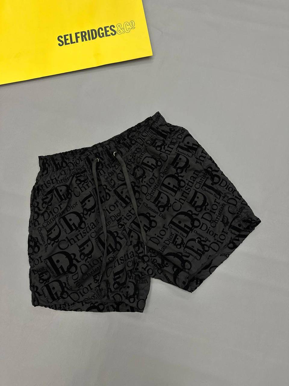 Christian Dior Graffiti Logo Swim Shorts Set Men's in Black Color Reps Sale UK Best Quality Sale AAA Replica