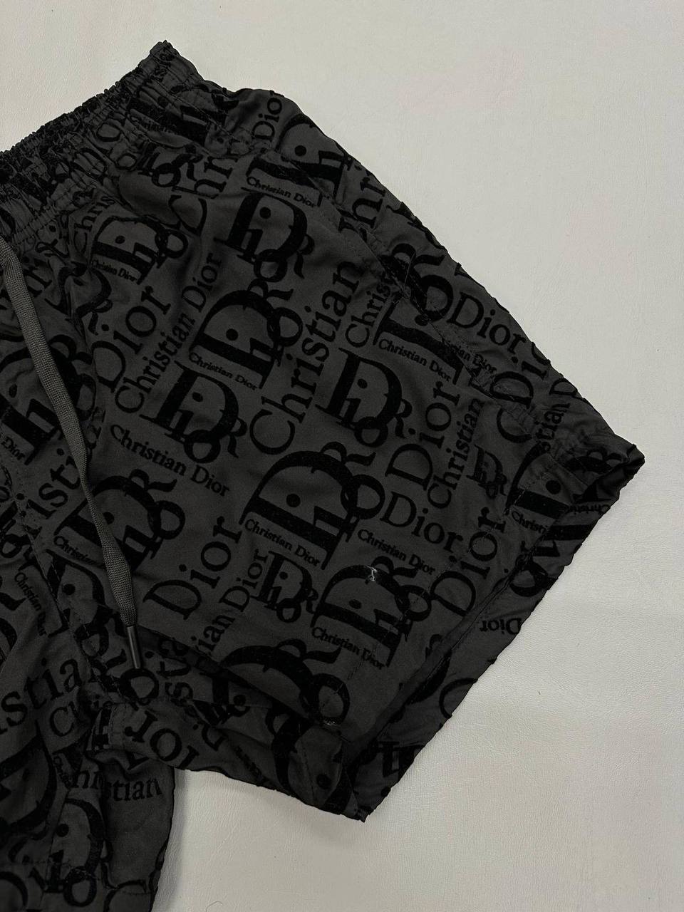 Christian Dior Graffiti Logo Swim Shorts Set Men's in Black Color Reps Sale UK Best Quality Sale AAA Replica