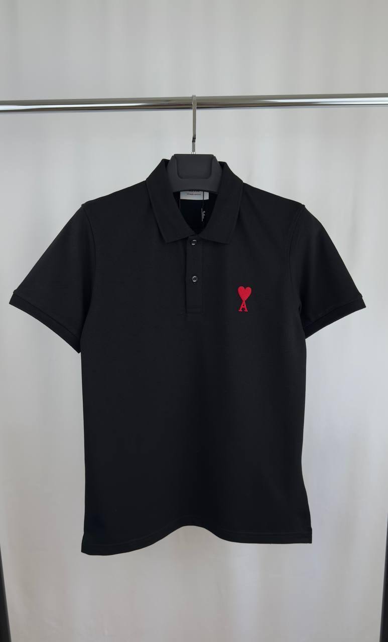 Ami Paris Ami de Cœur Embroidered Heart Logo Polo Shirts Men's in 2 Colors Reps UK Sale Best Quality AAA Replica