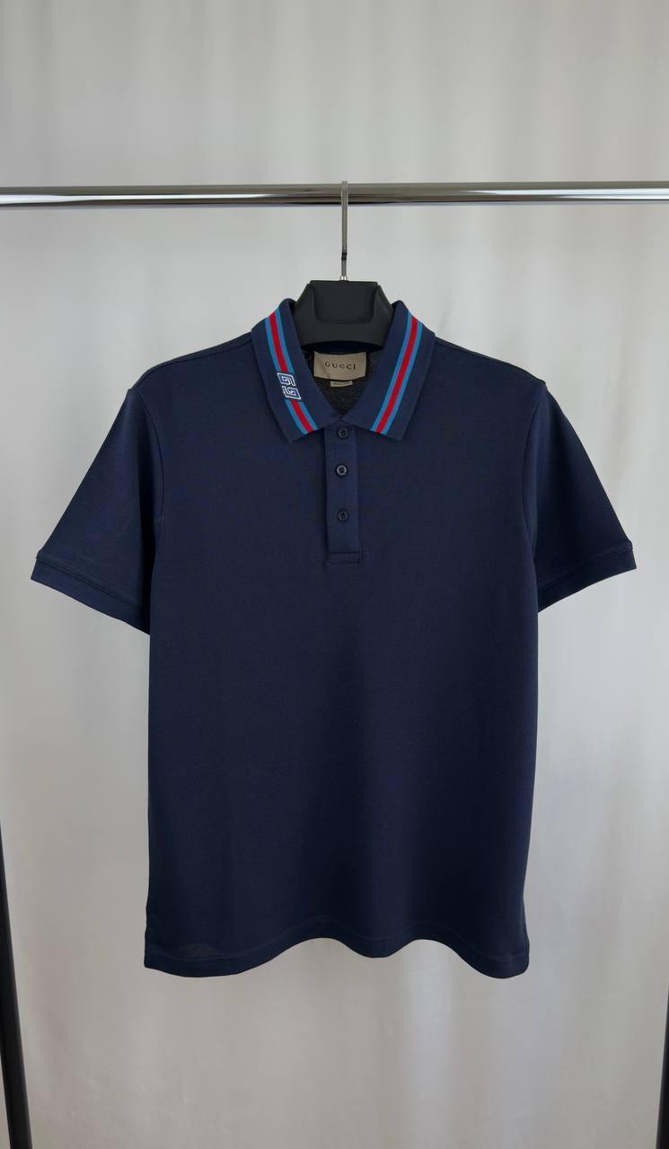 Gucci Interlocking GG Web-Striped Collar Polo Shirts Men's in 2 Colors Reps UK Sale Best Quality AAA Replica