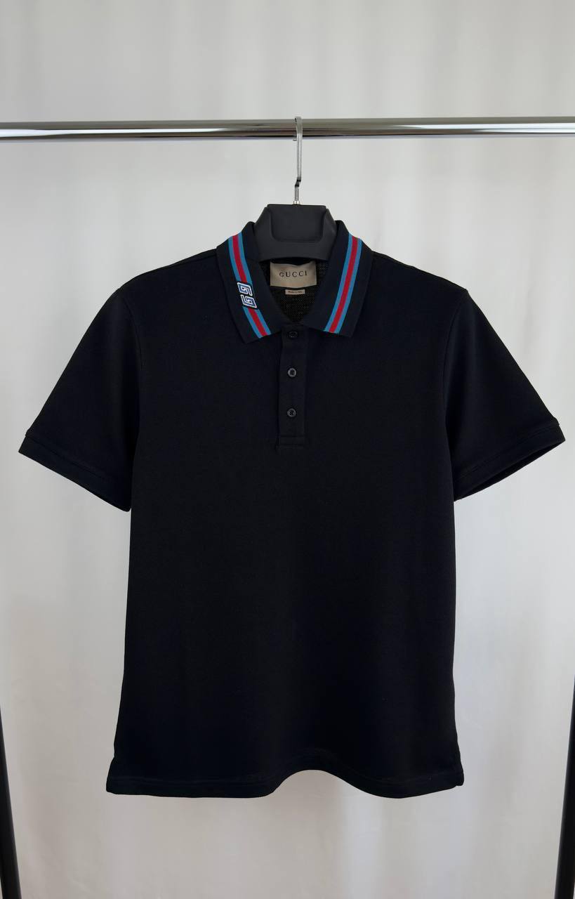 Gucci Interlocking GG Web-Striped Collar Polo Shirts Men's in 2 Colors Reps UK Sale Best Quality AAA Replica