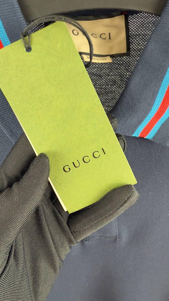 Gucci Interlocking GG Web-Striped Collar Polo Shirts Men's in 2 Colors Reps UK Sale Best Quality AAA Replica