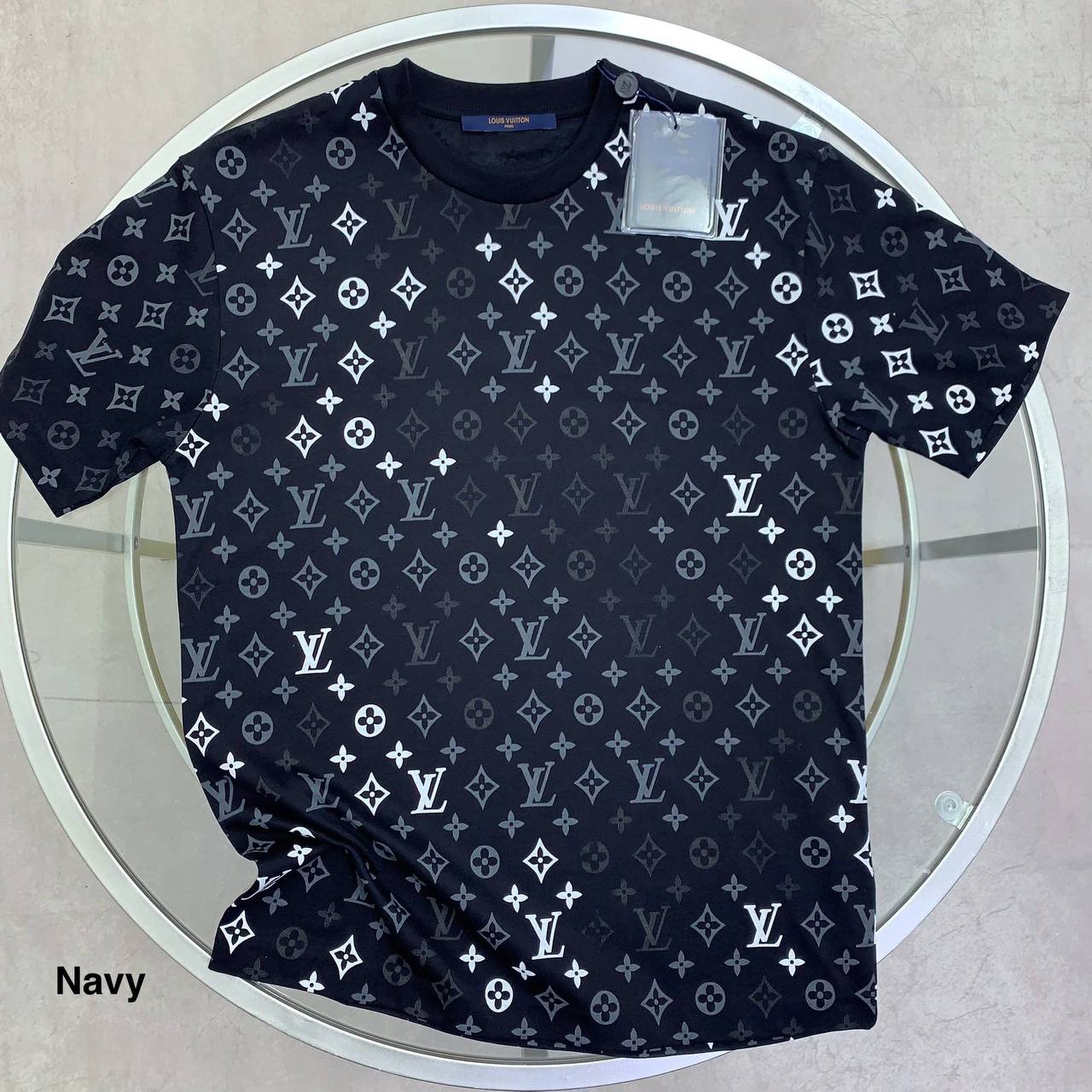 Louis Vuitton Allover Monogram Printed Short Sleeve Men's Women's T-Shirts in Different Colors Reps Sale UK Best Quality AAA Replica