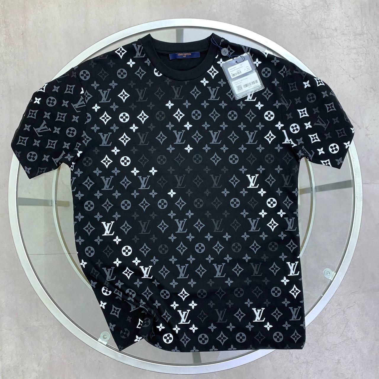 Louis Vuitton Allover Monogram Printed Short Sleeve Men's Women's T-Shirts in Different Colors Reps Sale UK Best Quality AAA Replica
