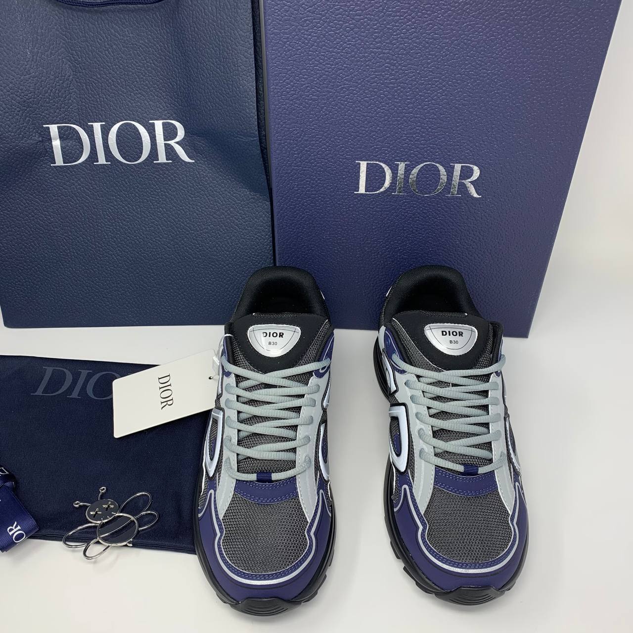 Dior B30 Purple and Grey Mesh Men's Trainers 3SN279ZRB_H068 Reps Sale UK Best Quality AAA Replica