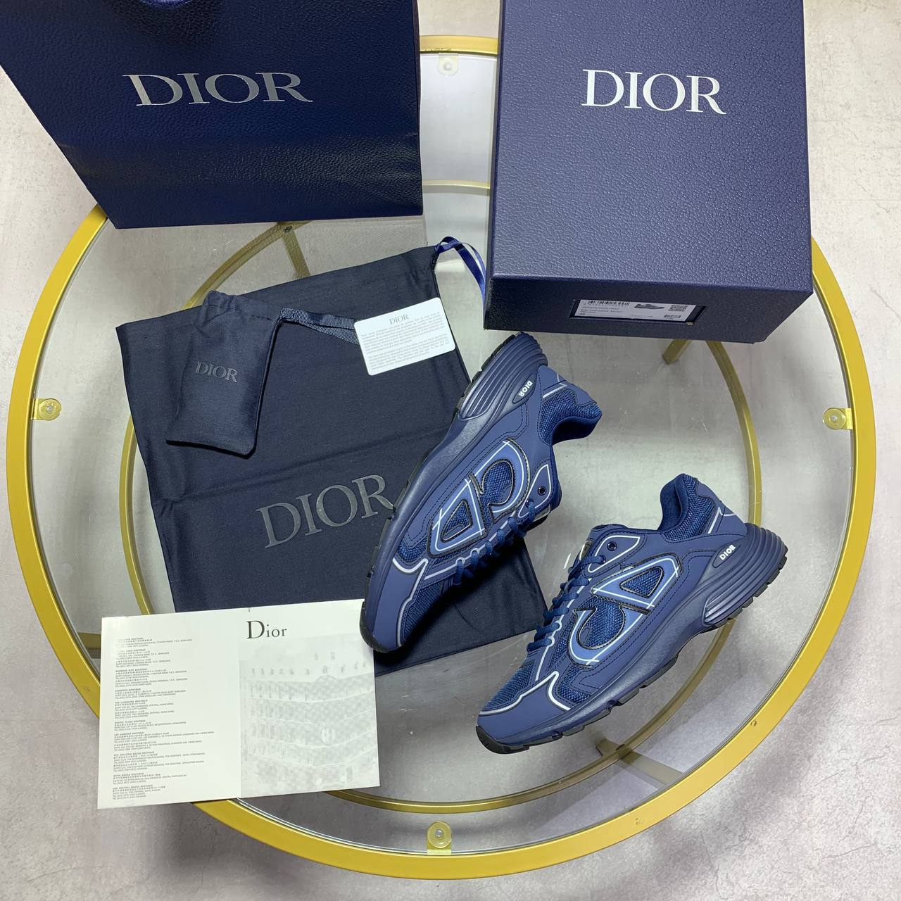 Dior B30 Deep Blue Mesh Men's Trainers 3SN279ZRD_H520 Reps Sale UK Best Quality AAA Replica