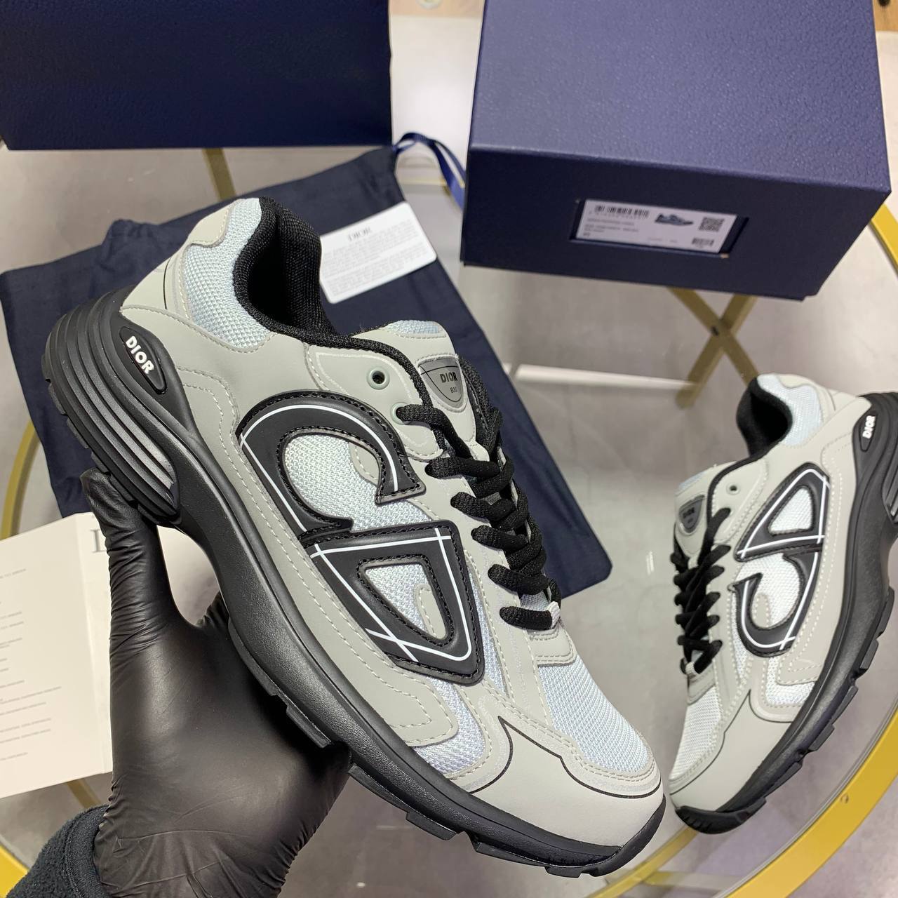 Dior B30 Mesh and Technical Fabric Grey/Black Men's Trainers 3SN279ZRD_H868 Reps Sale UK Best Quality AAA Replica
