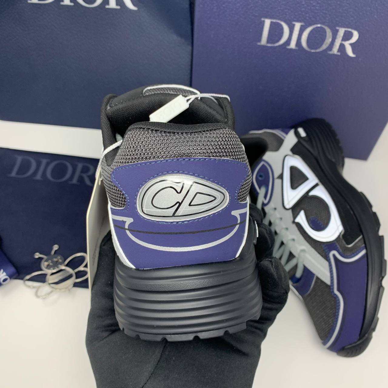 Dior B30 Purple and Grey Mesh Men's Trainers 3SN279ZRB_H068 Reps Sale UK Best Quality AAA Replica