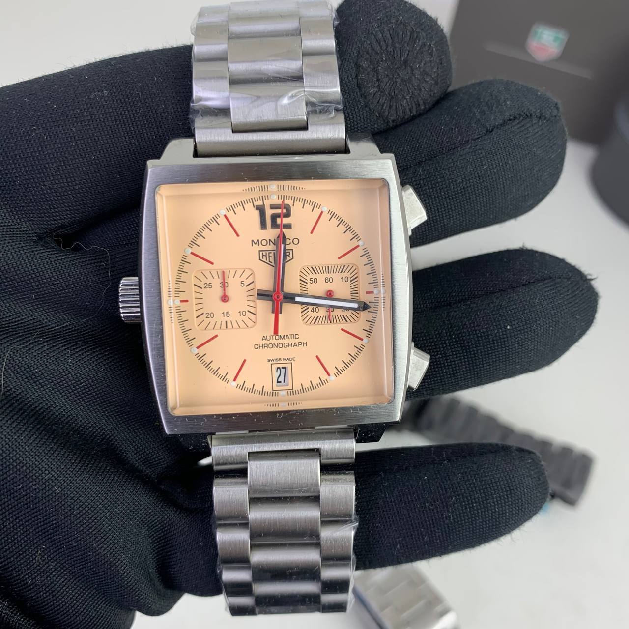 Tag Heuer Monaco Calibre 11 "The Hour Glass" Silver Steel Beige FC6356 Men's Watch Reps Sale UK Best Quality AAA Replica