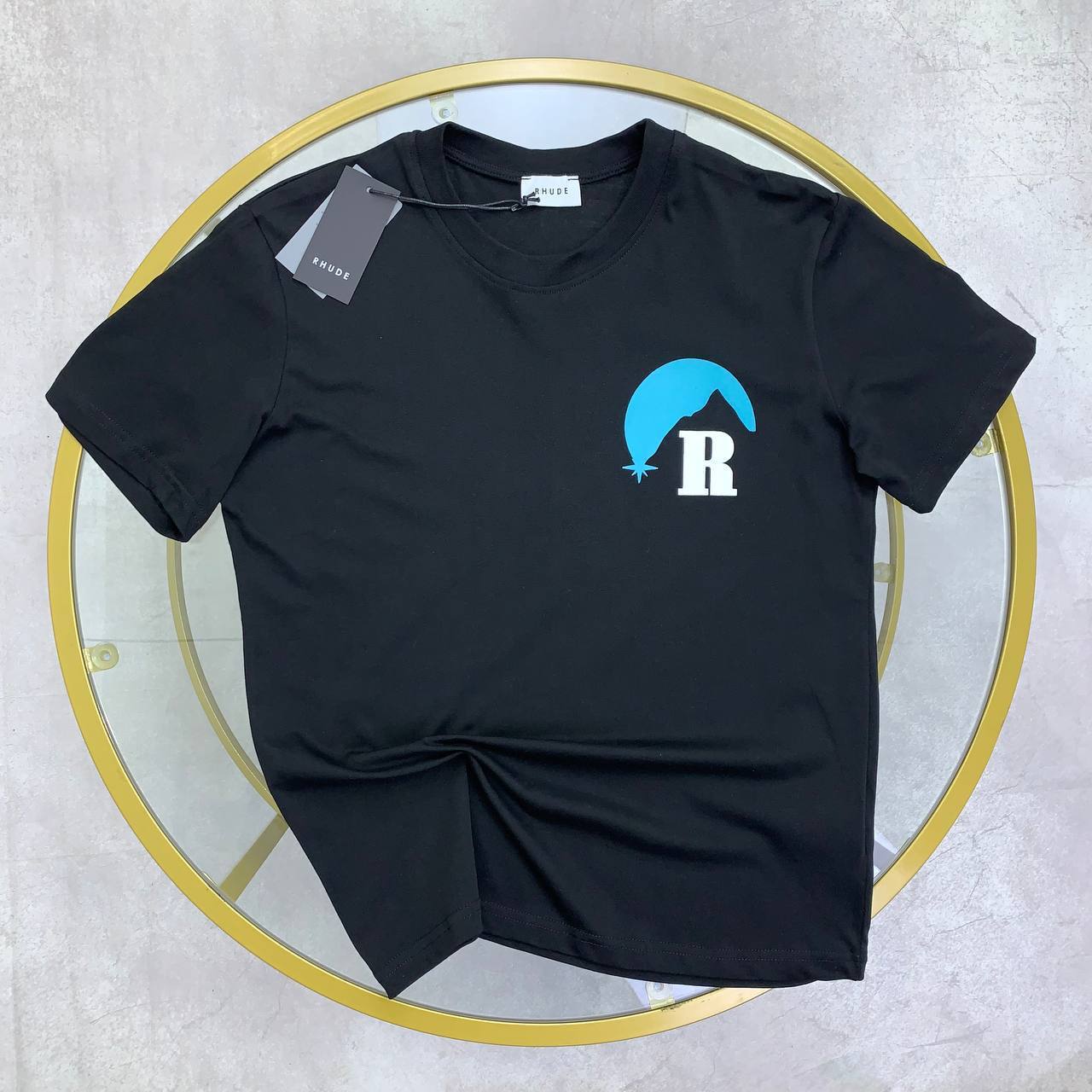 Rhude Moonlight Print T-Shirts Men's Women's in 2 Colors Reps Sale UK Best Quality AAA Replica