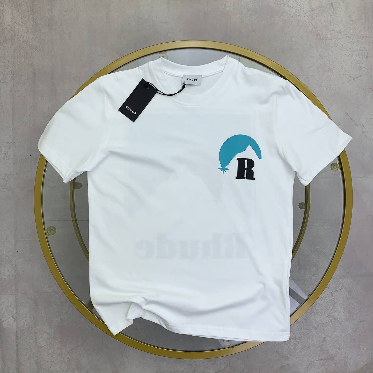 Rhude Moonlight Print T-Shirts Men's Women's in 2 Colors Reps Sale UK Best Quality AAA Replica