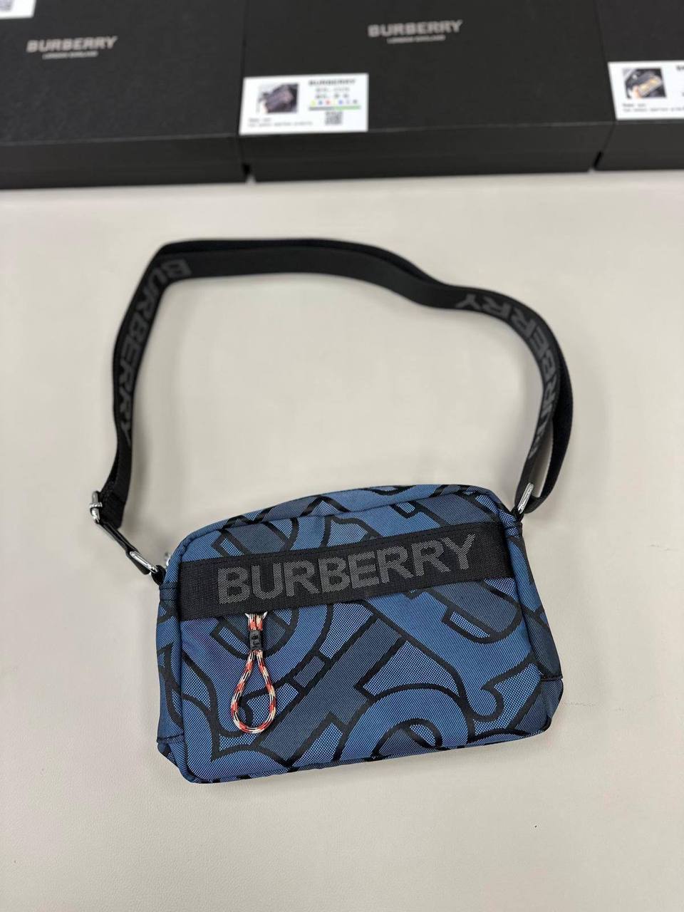 Burberry Paddy TB Monogram Crossbody Men's Bag Blue Reps Sale UK Best Quality AAA Replica