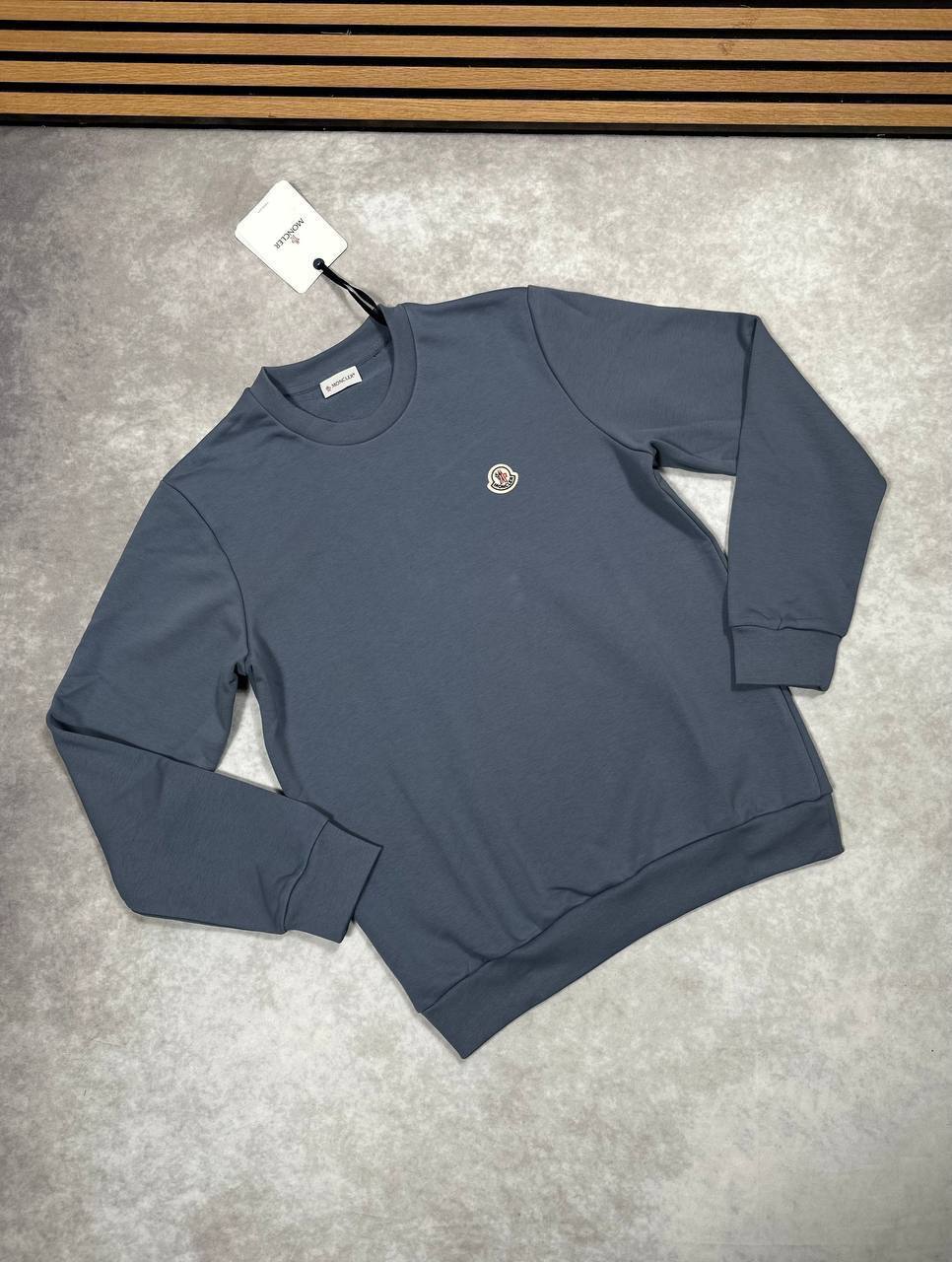 Moncler Logo Patch Crewneck Cotton Men's Women's Jumpers in Different Colors Reps Sale UK Best Quality AAA Replica