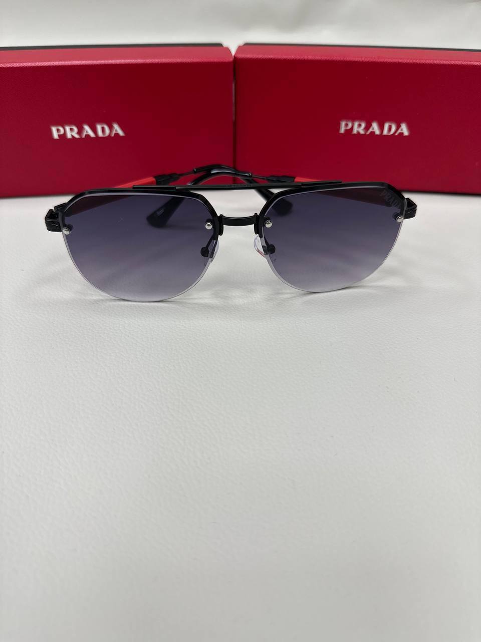 Prada Aviator Gray Gradient Sunglasses Men's Women's Reps Sale UK Best Quality Sale AAA Replica