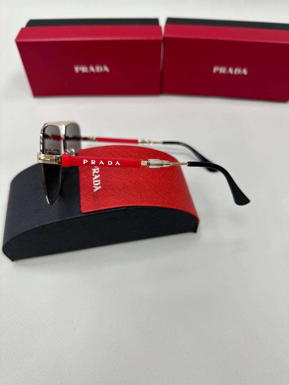 Prada Gold Frame Brown Shade Sunglasses Men's Women's Reps Sale UK Best Quality Sale AAA Replica