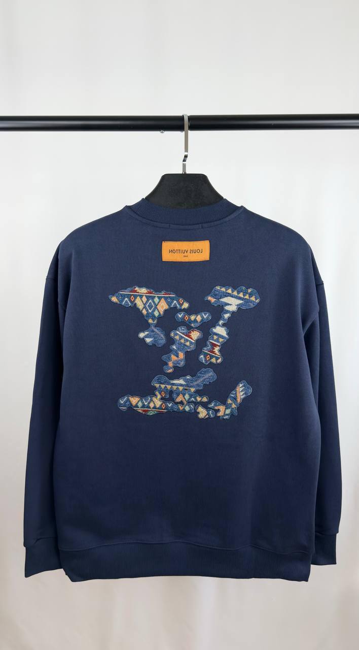 Louis Vuitton Logo Embroidered Cotton Crewneck Jumpers Men's Women's in Different Colors Reps Sale UK Best Quality AAA Replica