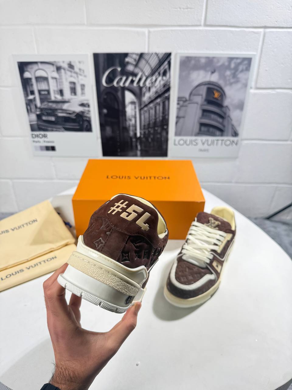 Louis Vuitton LV "Mocha Brown" Men's Trainers Reps Sale UK Best Quality AAA Replica
